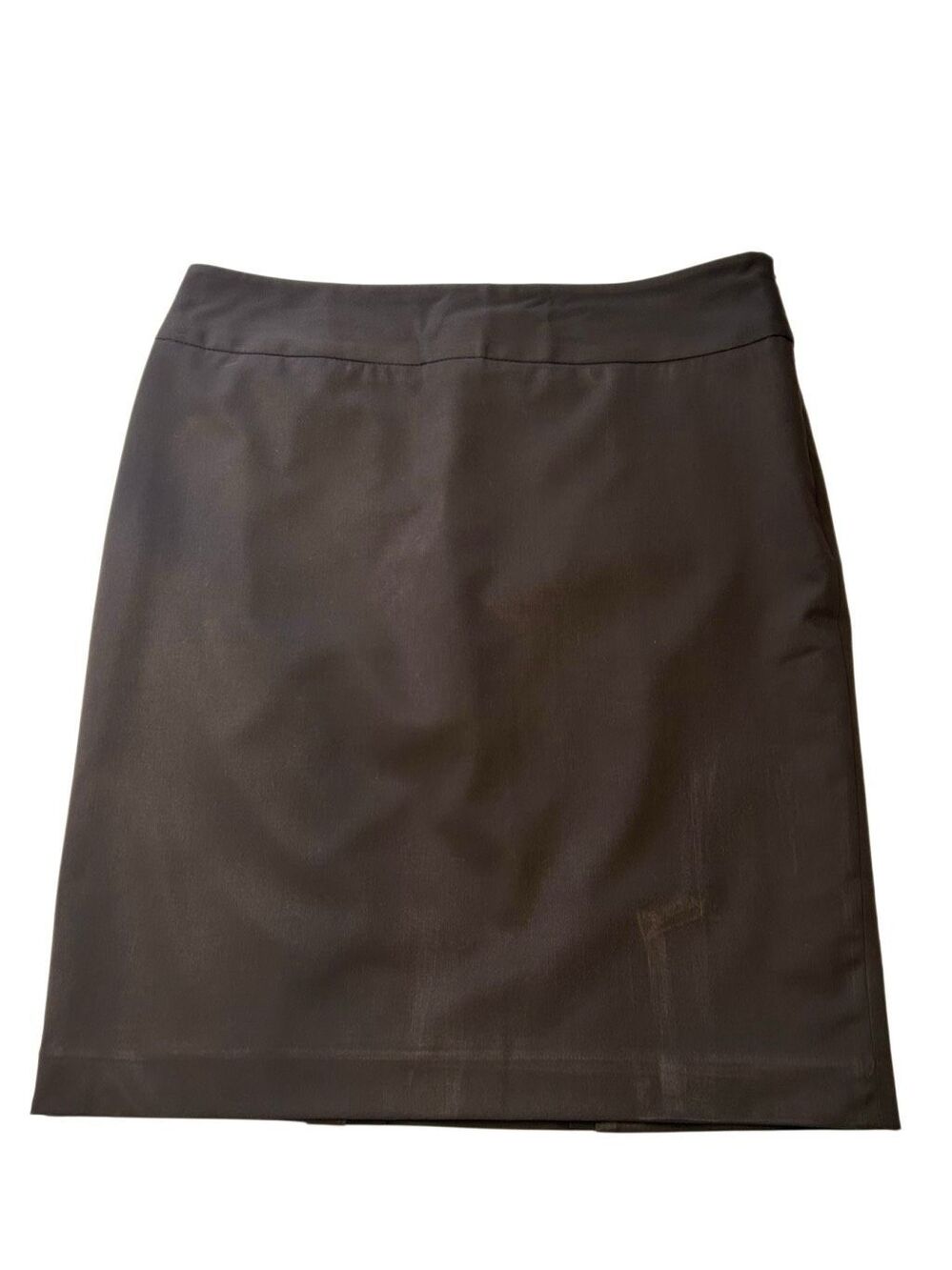 Liz Claiborne Brown Pencil Skirt Size 12 Lined Career Workwear Side Zip Mid-Leng